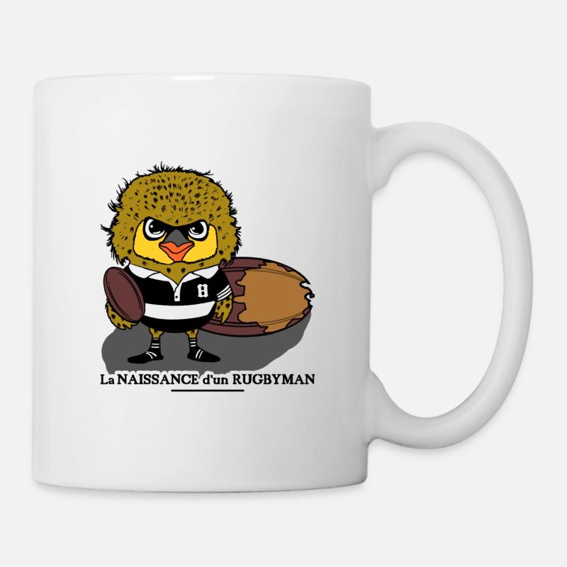 LA NAISSANCE D'UN RUGBYMAN ! - Mug blanc - blanc