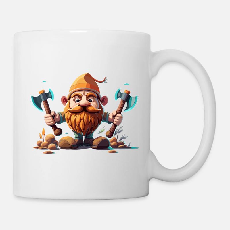 Gartenzwerg - Tasse - Weiß