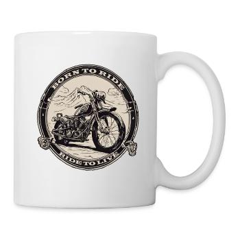 Logo de moto/vélo/deux-roues/véhicule/moteurs - Mug blanc - blanc - Droite