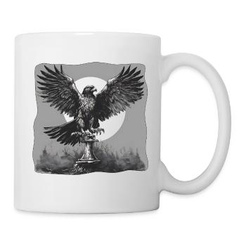 Adler / Flügel / fliegen / Mond / Stolz / Freiheit - Tasse - Weiß - Rechts