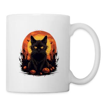 Halloween Black Cat - Mug - white - Right