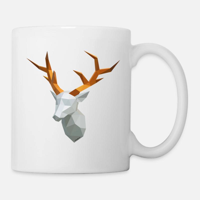 Hirsch - Tasse - Weiß