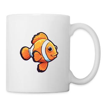 Clownfish Cartoon Kawaii Aquarelle Illustration - Mug blanc - blanc - Droite