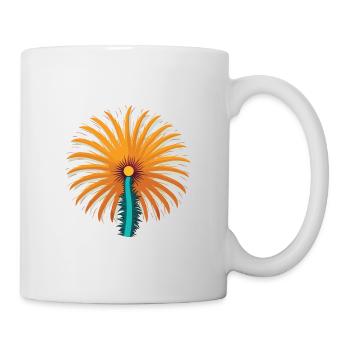 Feather Star Cartoon Kawaii Illustration colorée - Mug blanc - blanc - Droite