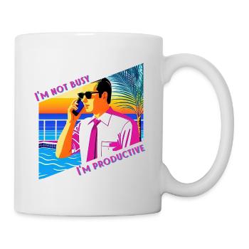Je ne suis pas occupé, je suis productif - Mug blanc - blanc - Droite
