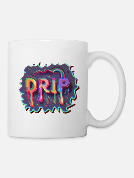 Buntes Faded-Rapper-Style Design - Tasse - Weiß