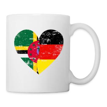 Dominica Germany Flag Heart - Mug - white - Right