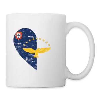 Azoren Flaggenherz - Tasse - Weiß - Rechts