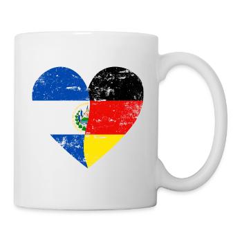 El Salvador Allemagne Drapeau Coeur - Mug blanc - blanc - Droite