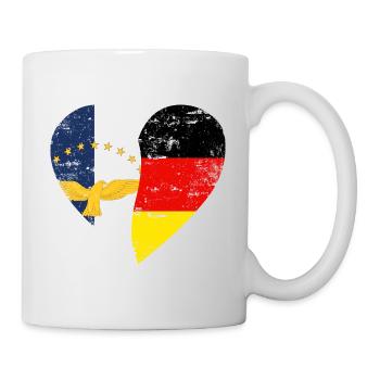 Drapeau des Açores Allemagne Coeur - Mug blanc - blanc - Droite
