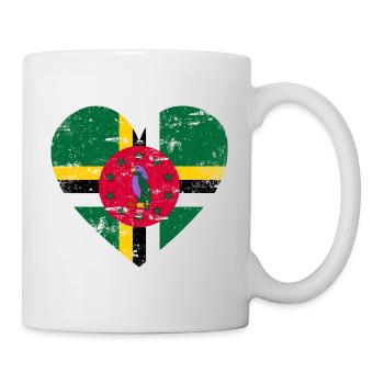Dominica Flaggenherz - Tasse - Weiß - Rechts