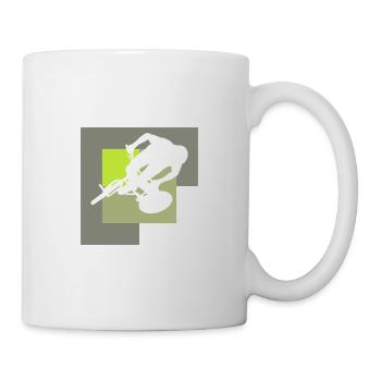 Mountain Biking Trail Mountain Bike Downhiller - Mug - white - Right