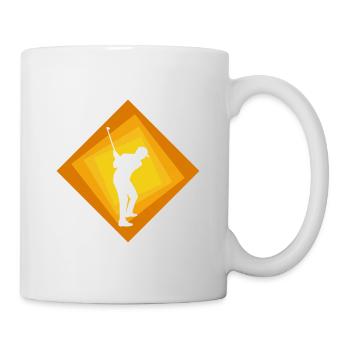 Golfer Putting Golf - Tasse - Weiß - Rechts