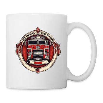 Fire Truck / Aid / Operations / Extinguishing / Fire - Mug - white - Right