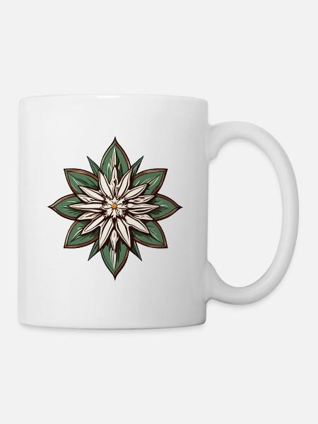 Edelweiss / Fleur des Alpes / Tradition / Haute Montagne - Mug blanc - blanc