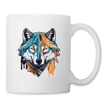 Geometric Wolf Head - Mug - white - Right