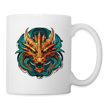 Dragon head sticker design - Mug - white - Right