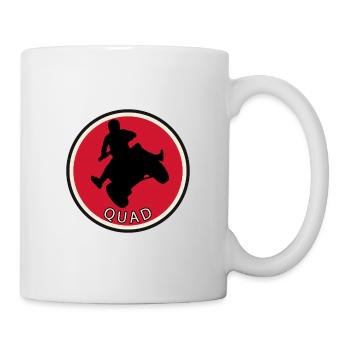 Stunt ATV quad biking - Mug - white - Right