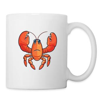Lobster Cartoon Kawaii Watercolor Illustration - Mug - white - Right