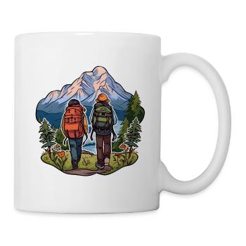 Hiking in the mountains - Mug - white - Right