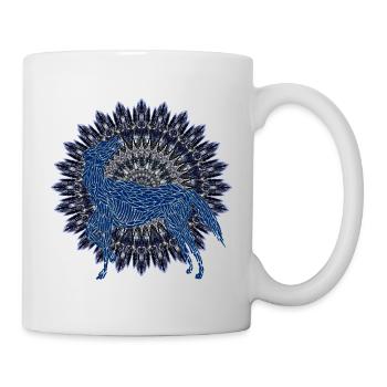 Kaleidoscope Winter Wolf 01 - Mug - white - Right