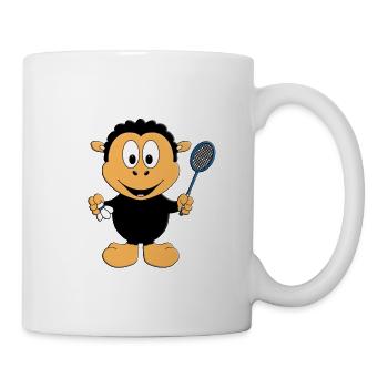 FEDERBALL - SPORT - BADMINTON - SCHAF - TIER - Tasse - Weiß - Rechts