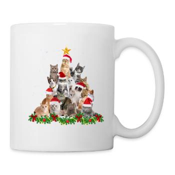Drôles de chats Arbre de Noël - Mug blanc - blanc - Droite