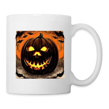 Creepy Candlelit Pumpkin - Mug - white - Right