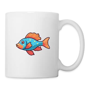 Coral Reef Fish Cartoon Kawaii Illustration - Mug - white - Right