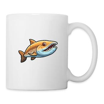 Cookiecutter Shark Cartoon Kawaii Illustration - Mug - white - Right