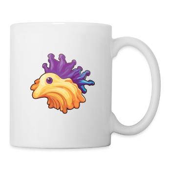 Meeresschneckenkarikatur Kawaii Aquarellillustration - Tasse - Weiß - Rechts