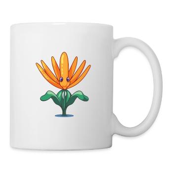 Sea Lily Cartoon Kawaii Aquarelle Illustration - Mug blanc - blanc - Droite