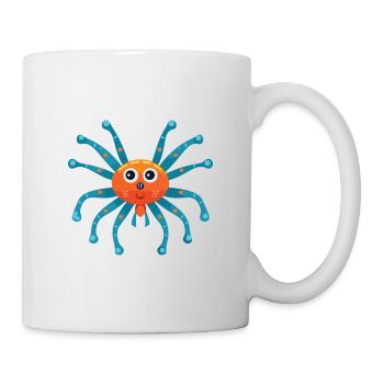 Sea Spider Cartoon Kawaii Aquarelle Illustration - Mug blanc - blanc - Droite