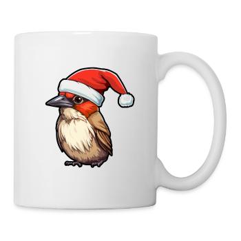 Oiseaux de Noël Oiseaux Santa Hat Hiver - Mug blanc - blanc - Droite
