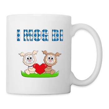 I MOG DI - LAMA - ALPAKA - HERZ - LIEBE - TIERE - Tasse - Weiß - Rechts