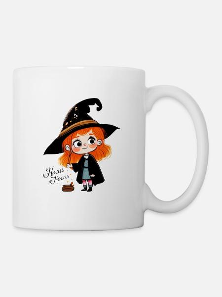 lustige kleine Hexe - Tasse - Weiß