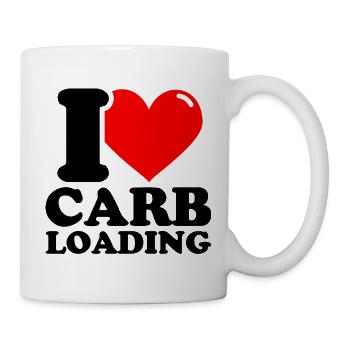 Ich liebe Carb loading - Fitness Gewichtheben Lust - Tasse - Weiß - Rechts