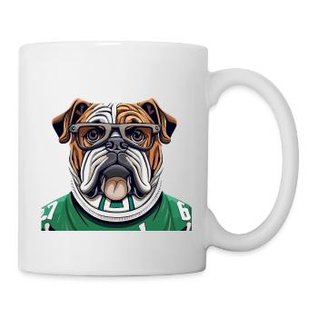 Bulldogge - Tasse - Weiß - Rechts