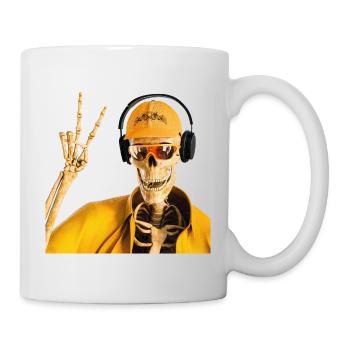Sensenmann liebt coole Musik - Tasse - Weiß - Rechts