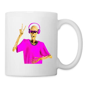 Sensenmann liebt coole Musik - Tasse - Weiß - Rechts