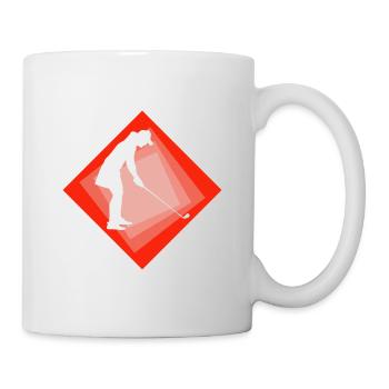 Golfer Golfen Golf - Tasse - Weiß - Rechts