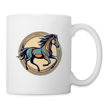 Pferd / Pferdestall / reiten / Galopp / Dressur - Tasse - Weiß - Rechts