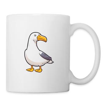 Albatross Cartoon Kawaii Watercolor Illustration - Mug - white - Right