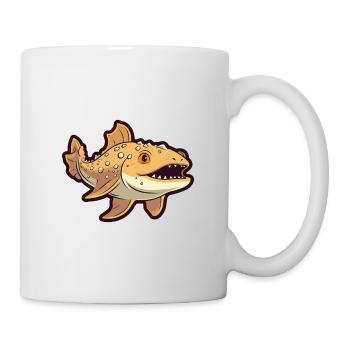 Wobbegong Shark Cartoon Kawaii Illustration - Mug - white - Right