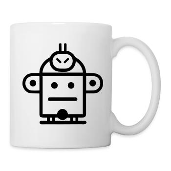 Petit robot - Mug blanc - blanc - Droite