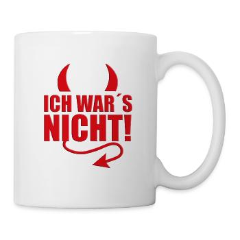ICH WAR´S NICHT! - TEUFEL - HALLOWEEN - Tasse - Weiß - Rechts