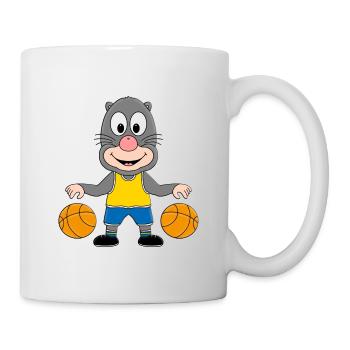 MAULWURF - BASKETBALL - BALLSPORT - SPORT - TIER - Tasse - Weiß - Rechts