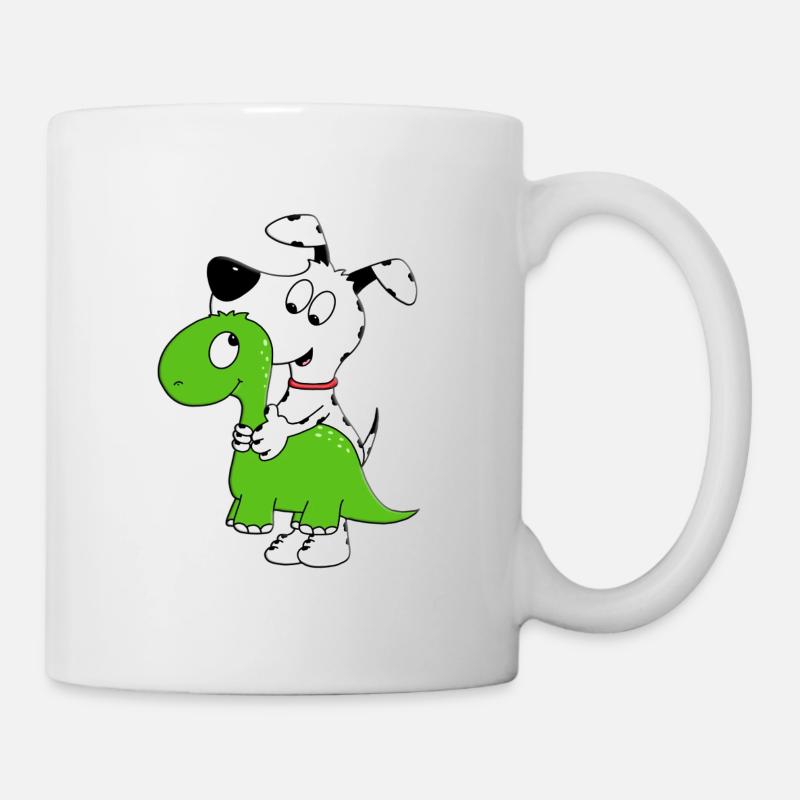 HUND - DINO - DINOSAURIER - KUSCHELTIER - TIERISCH - Tasse - Weiß