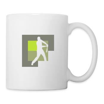 Batte de baseball Batte de baseball Batte de joueur de baseball - Mug blanc - blanc - Droite