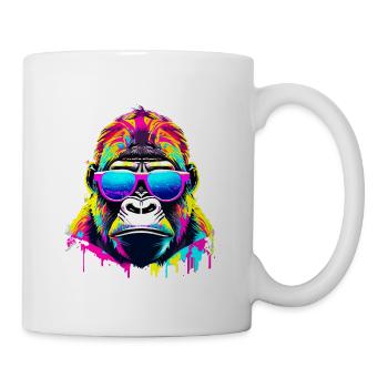 Gorilla-Farbe - Tasse - Weiß - Rechts